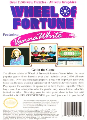 Wheel of Fortune Featuring Vanna White (USA) box cover back